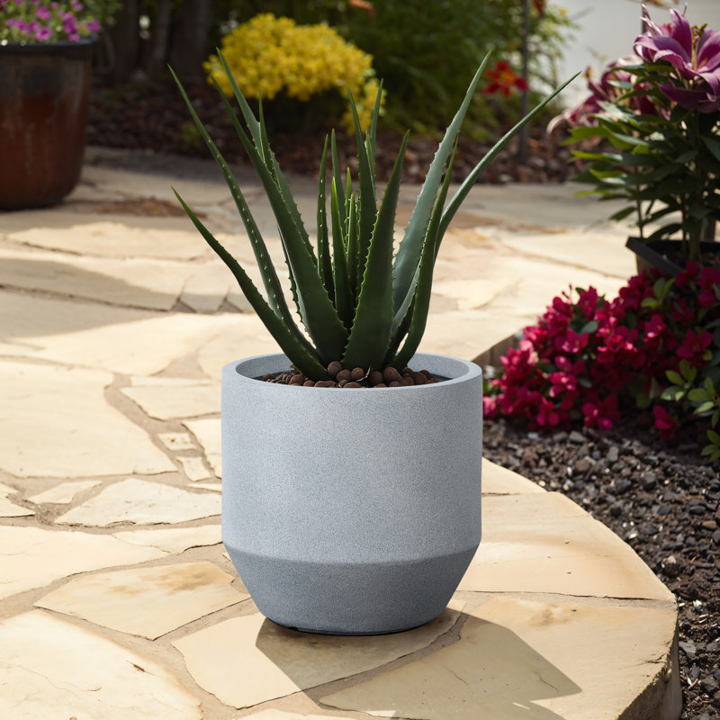 Jardinière ronde, H 13,8 po x l 14,6 po x P 14,6 po