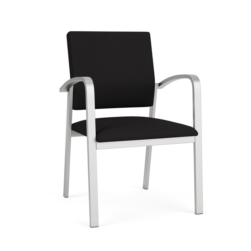 Chaise d'invité Newport, Argent, Visite libre noire