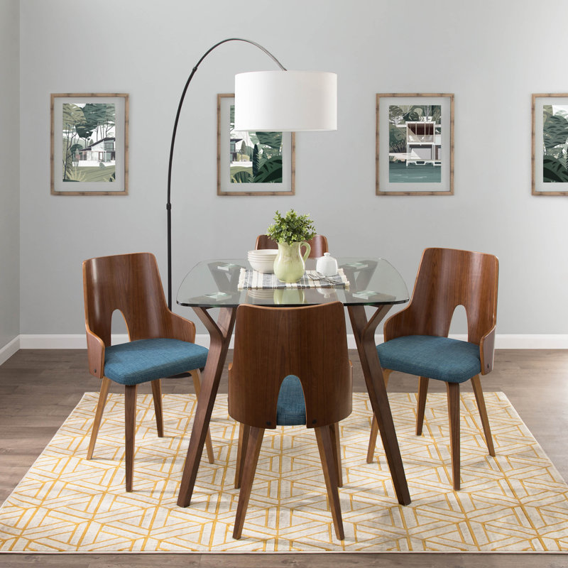 Table de salle à manger Mid-Century moderne en verre par LumiSource