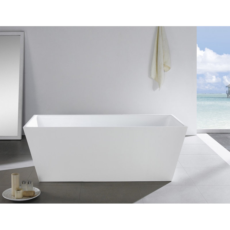 Squadra 59'' x 31.5'' Soaking Acrylic Bathtub