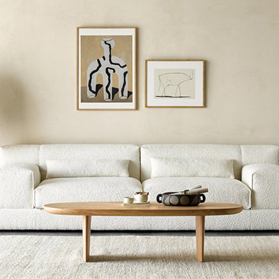 Cream wind log solid wood end table