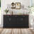 Wooden 63" Fluted Storage Sideboard - 4-Door 3-Drawer Coffee Bar Console For Living Room & Dining Room-79377618