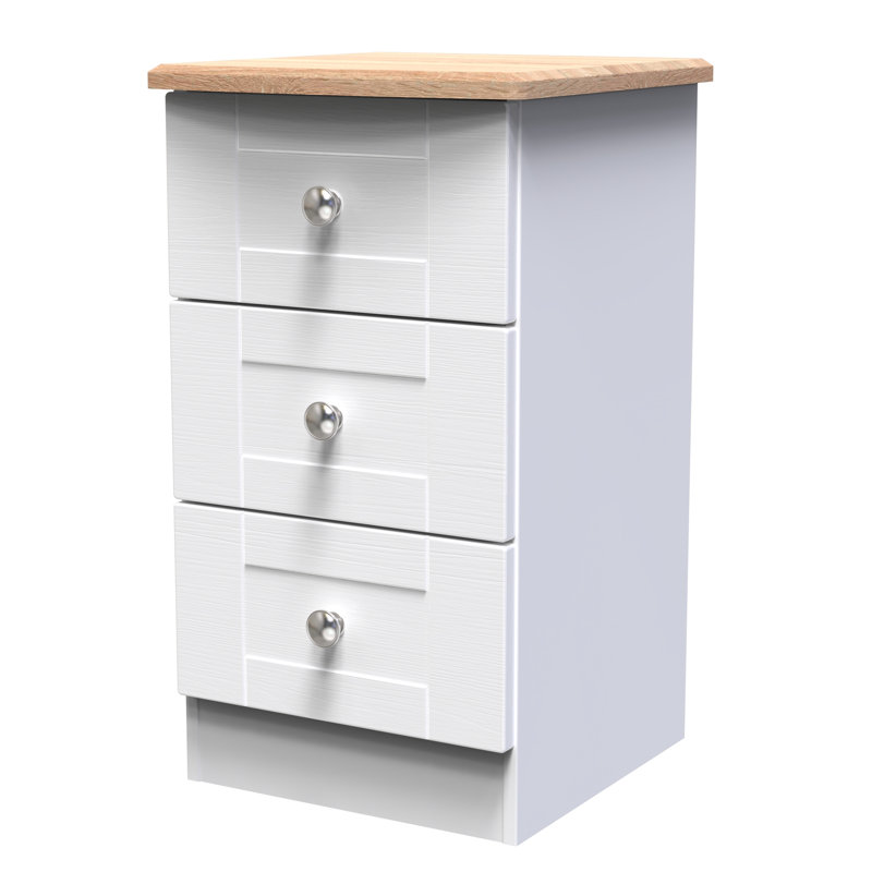Ondrasek 40cm W Manufactured Wood Bedside Table, White