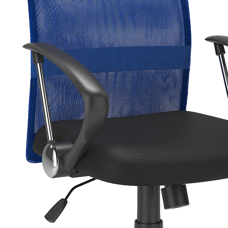 Chaise de travail pivotante en filet Hubbert, Bleu