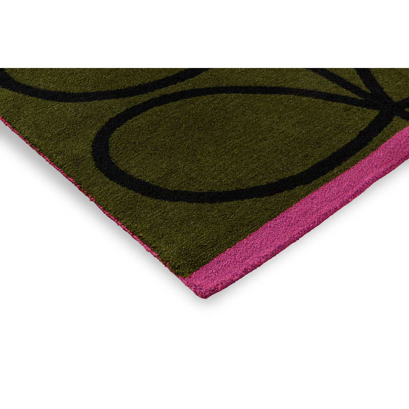 Linear Stem Hand Tufted Floral Area Rug, Rectangle 8'2" x 11'6"