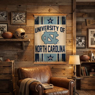 University of North Carolina 24in x 36in Canvas Wall Tapestry & Hanger