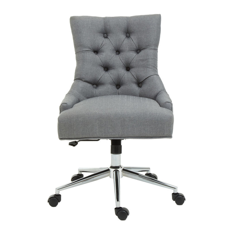 Farner Velvet Executive Chair, Silver, Grey