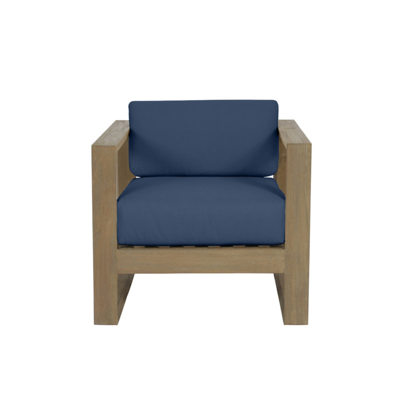 Vienna Premium Teak Outdoor Lounge Chair, Spectrum Indigo Sunbrella®