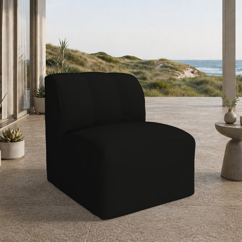 Chaise de patio Praia Sunbrella®, Sunbrella® toile noire
