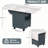Movable Foldable Table With Storage Space - 39.4" Wood Folding Kitchen Table For Small Space