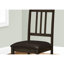 Chaise de salle à manger, ensemble de 2, latérales, rembourrées, cuisine, pieds en bois d'aspect cuir de salle à manger, transitionnel