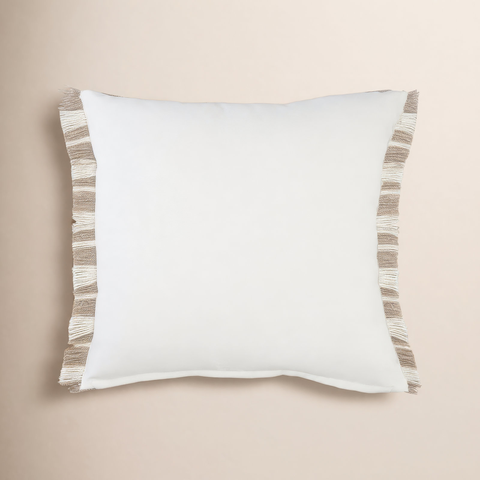 Ava 24" x 24" Throw Pillow, Taupe, Polyester/Polyfill
