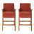 Counter Height Upholstered Bar Stool With Armrests And Solid Wood Legs-1326382101