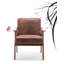 Chaise d'appoint avec revêtement en microfibre et structure en bois massif-1893216206