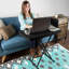 Table pliante portative 2,5 pieds Lavish Home, noir