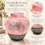 Vase de table contemporain en verre ambré de 9 pouces pour le salon et la maison moderne
