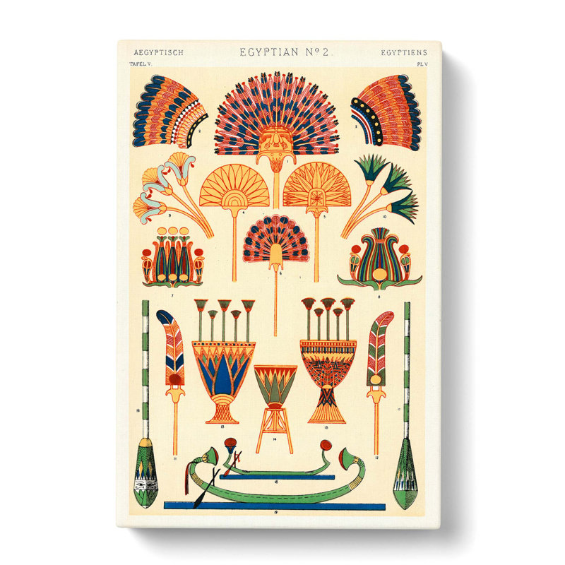 Egyptian Pattern by Owen Jones - Wrapped Canvas, 60cm H x 40cm W x 3cm D