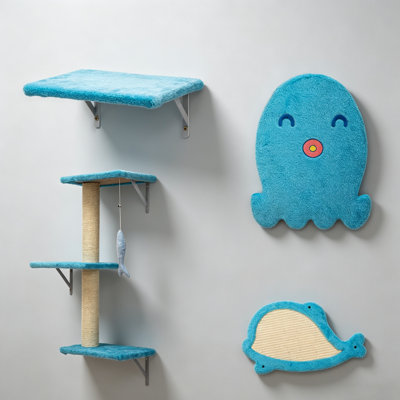 Wall-Mounted Cat Tree Shelves