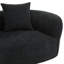 Canapé modulaire incurvé de 126 po (mousse pleine noire D28)