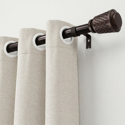 Tringles à rideaux robustes pour fenêtres de 32 à 144 pouces, ensemble de tringles à rideaux bronze réglables de 1 pouce avec installation facile et design moderne