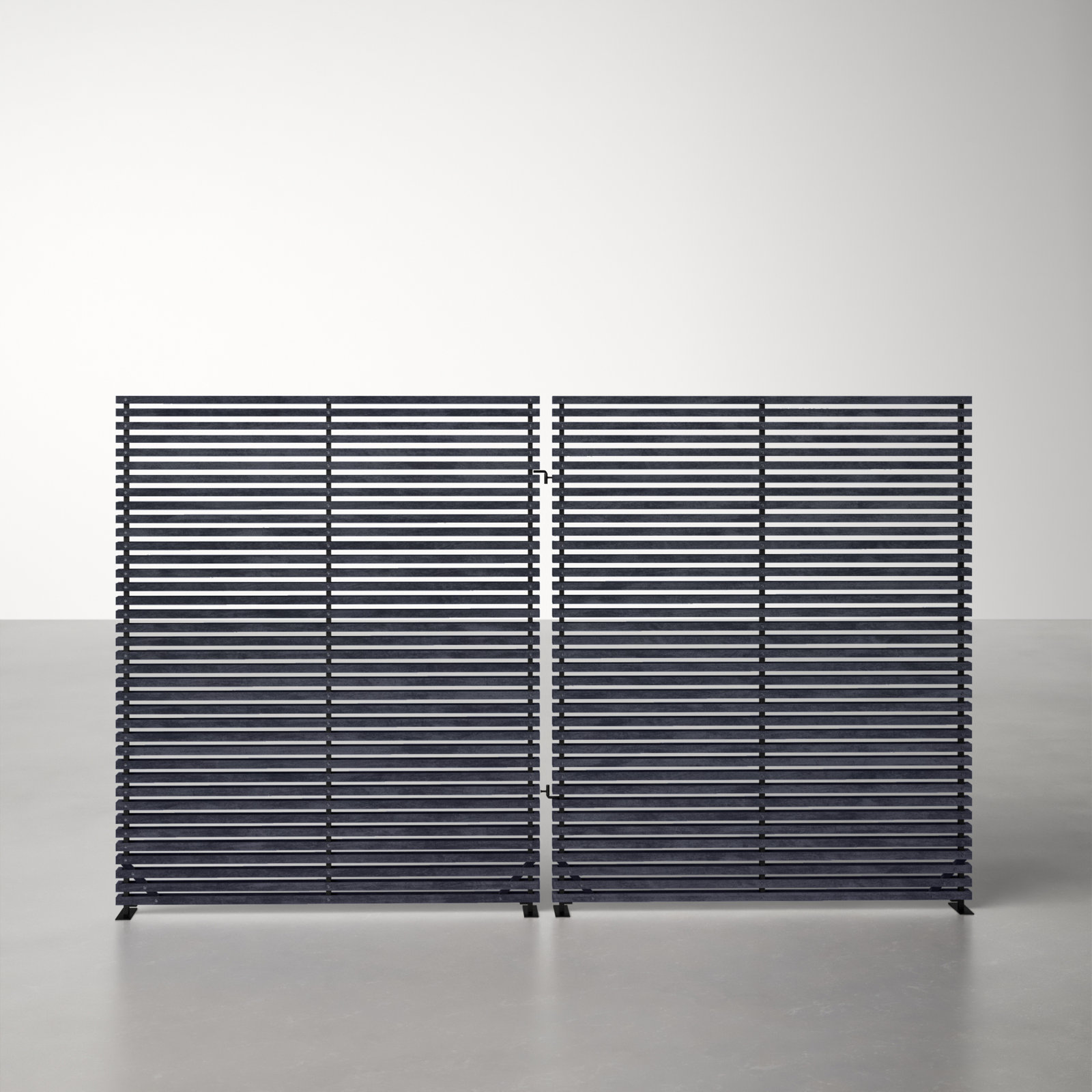 Auden 2-Panel Folding Room Divider, Black