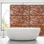 Écran d'intimité en métal H 76 po en métal, autoportant, extérieur et intérieur, clôture envoûtante pour votre terrasse, patio, balcon, pelouse, jardin rouge-125816258