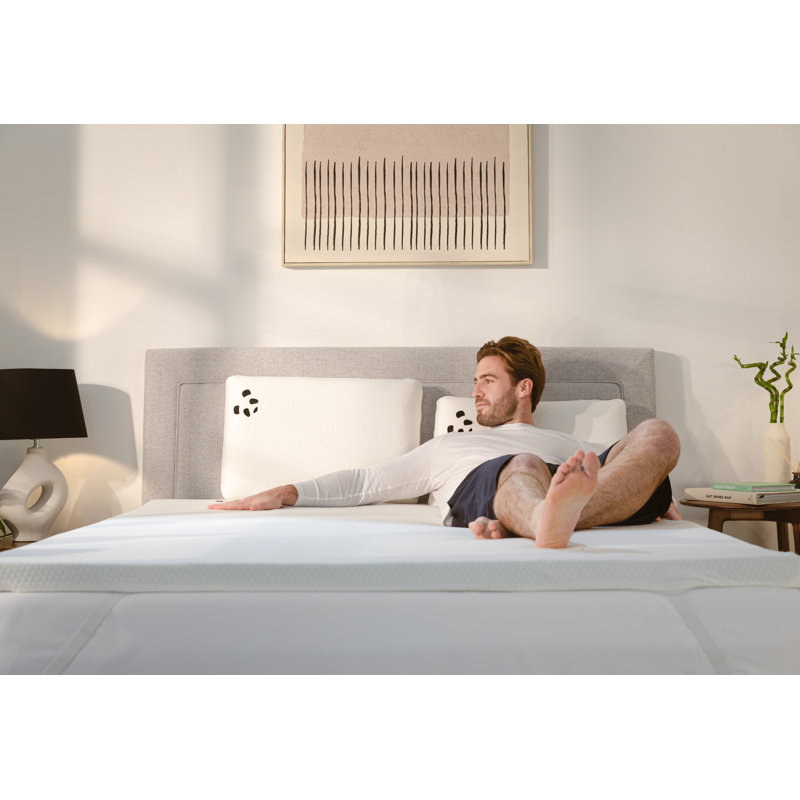 Panda Memory Foam Bamboo Mattress Topper - Hypoallergenic, Orthopaedic Support with Removable Cover , Single (3')