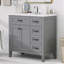 Armoire de salle de bain 36 po avec lavabo 36 po, gris-890156009