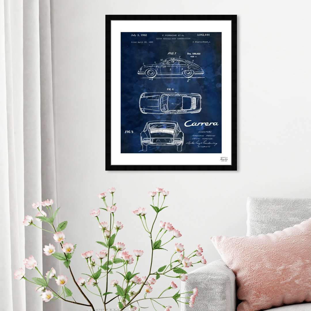 'Carrera Porsche 1962' Framed Graphic Art