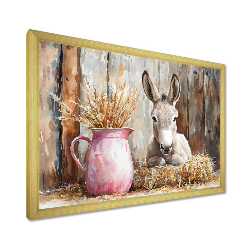 Dulsea - Animals Wall Art, H 34 po x l 44 po, Picture Framed Print, Doré