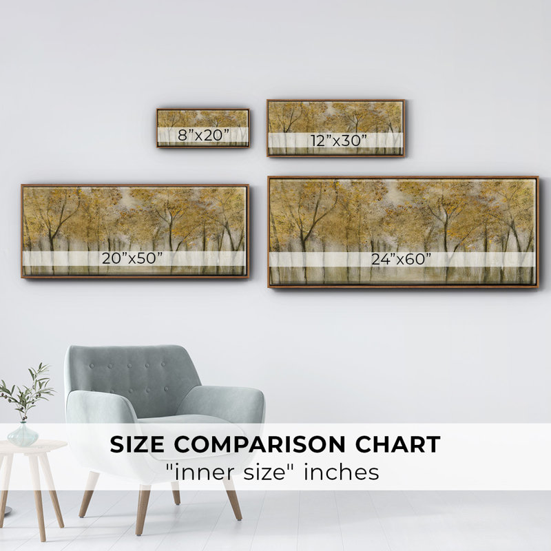 Golden Spring- Framed Canvas, 20" H x 50" W