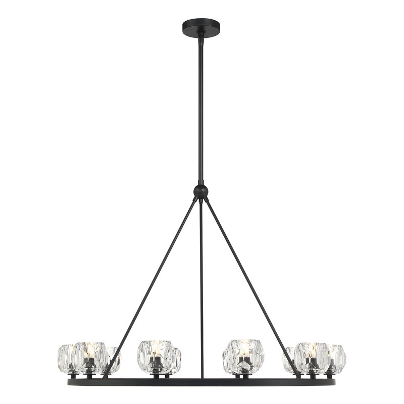Rashana 10 Light Matte Black Chandelier