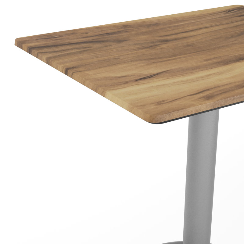 Plateau de table 24 po x 30 po sans soudure toutes saisons avec base, Bois naturel