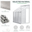 Serre transparente avec conception réglable pour l'espace extérieur, 75,6 x 50,4 x 84 po, alliage d'aluminium et polycarbonate
