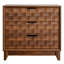 Table de chevet 28 po avec 3 tiroirs, table d'appoint Mid-Century moderne, noyer-2100683750