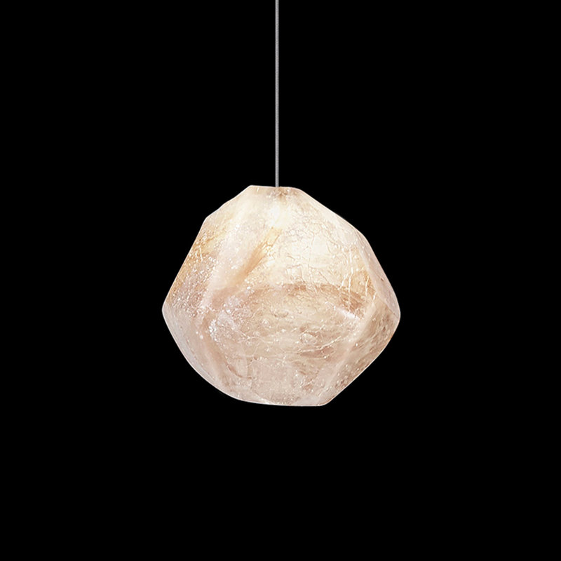 Luminaire suspendu rond 5 po Natural Inspirations, Argent