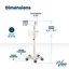 Chariot mobile universel avec plaque de fixation compatible Covidien série PM10N