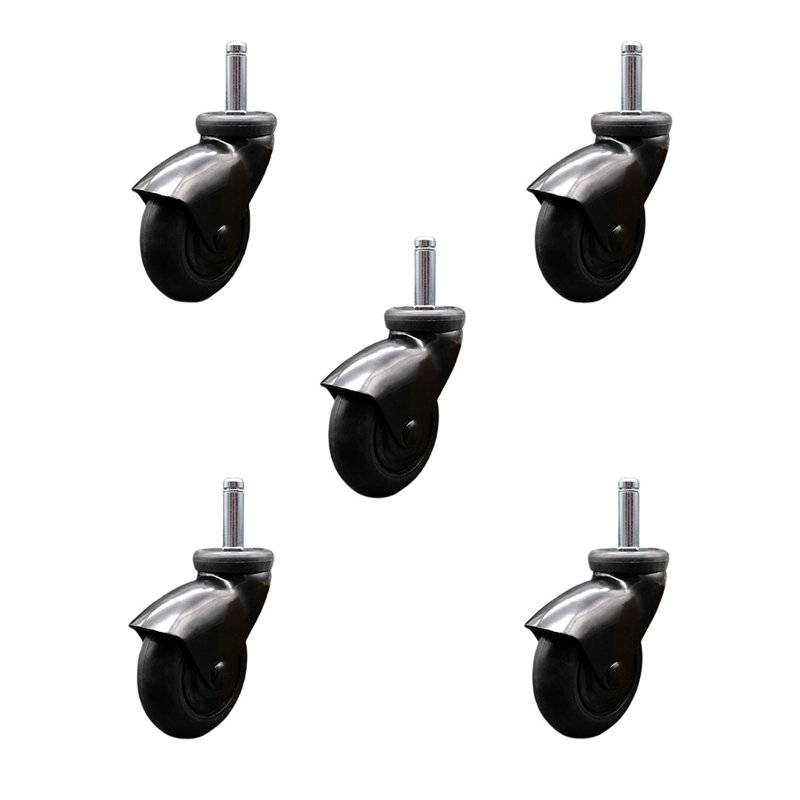 Rubber Caster, Black