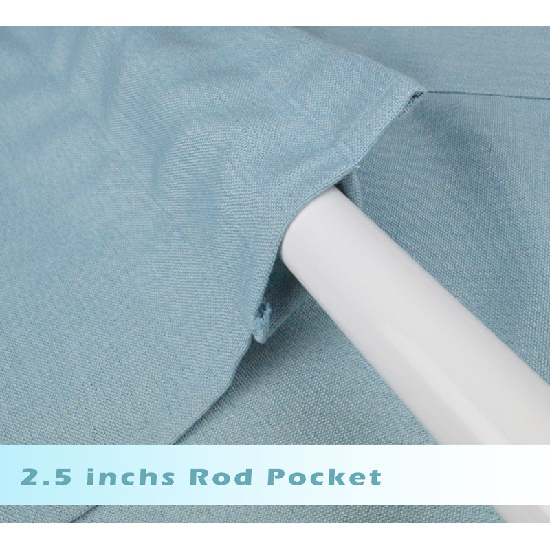 Rideau de café sur mesure l 56 po Kenol, L 24 po x L 56 po, Turquoise