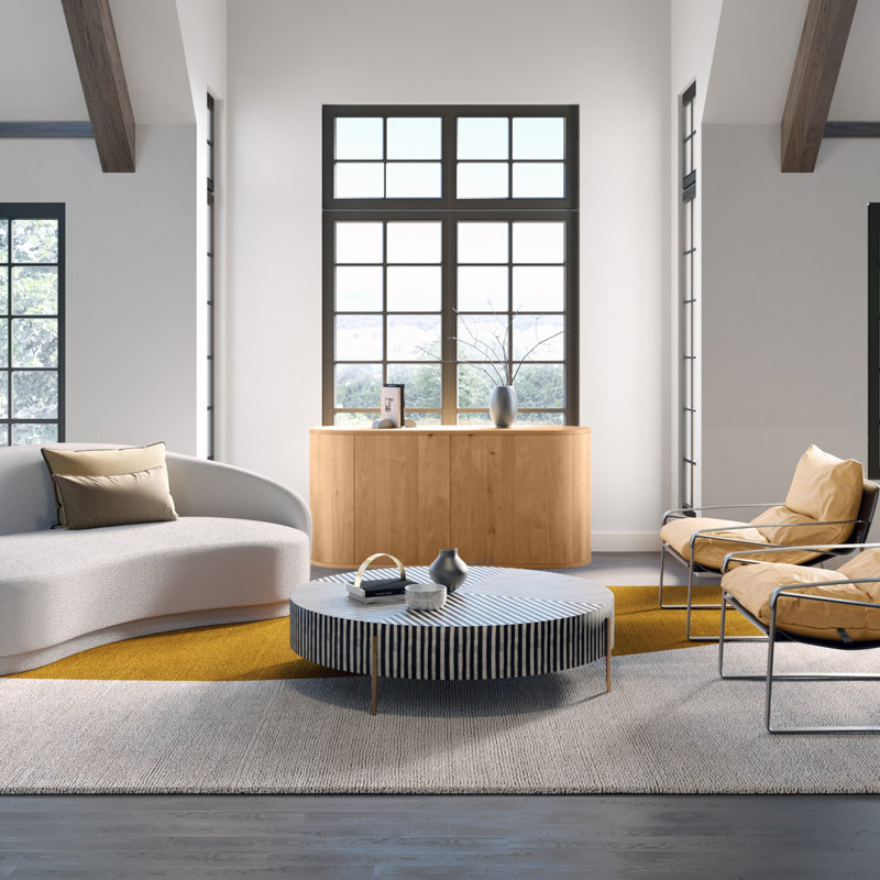 Chameau Coffee Table, 12" H x 42" L x 42" W
