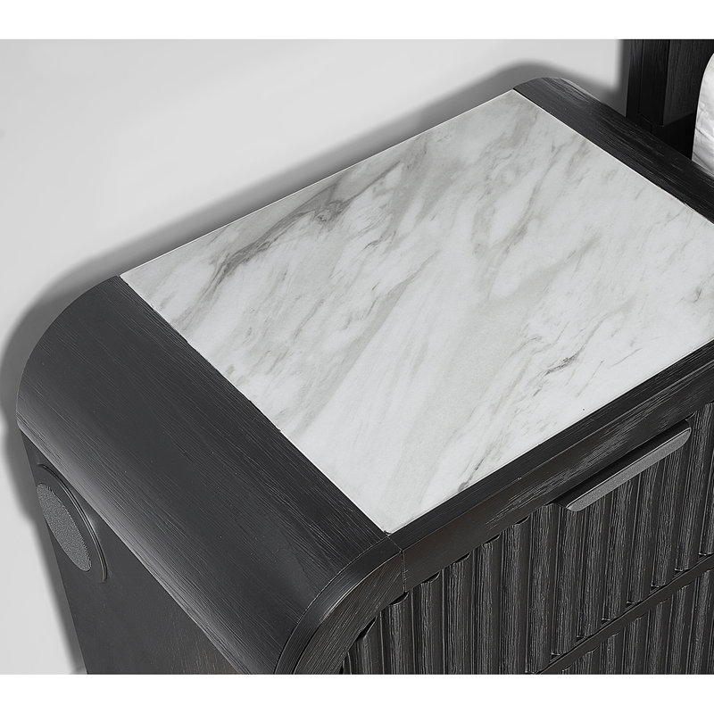 Commode blanche et noire Beverly