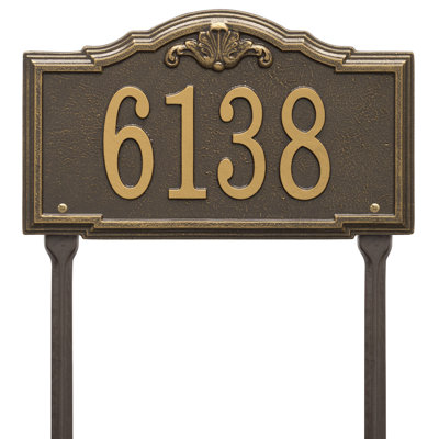 Gatewood Personalized Standard 1-Line Lawn Address Sign