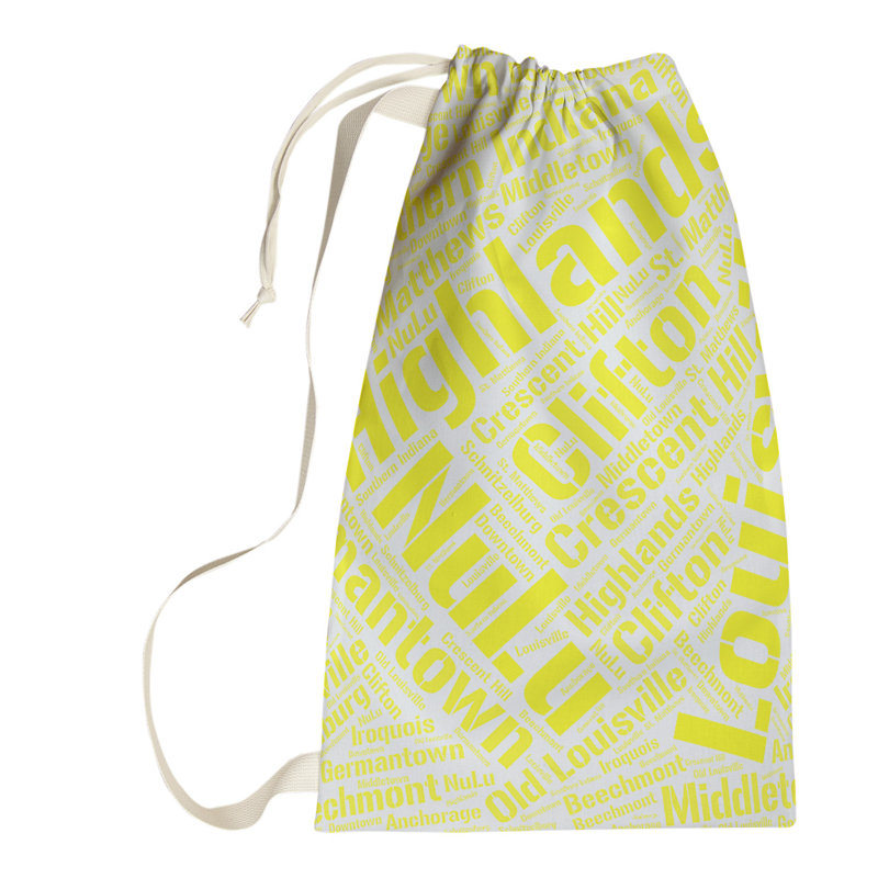 Laundry Hamper with Handles, Large (36" H x 28" W x 1.5" D), Yellow, Louisville