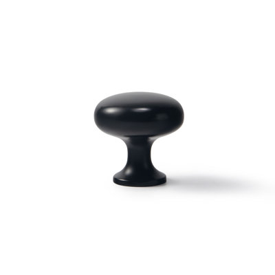Poignée champignon américain 1 3/32 po (1,18 po) Goo-Ki, noir brillant 