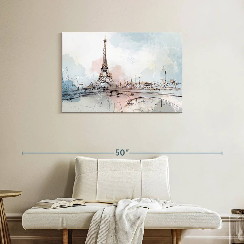 Blushing Paris, 24" H x 36" W