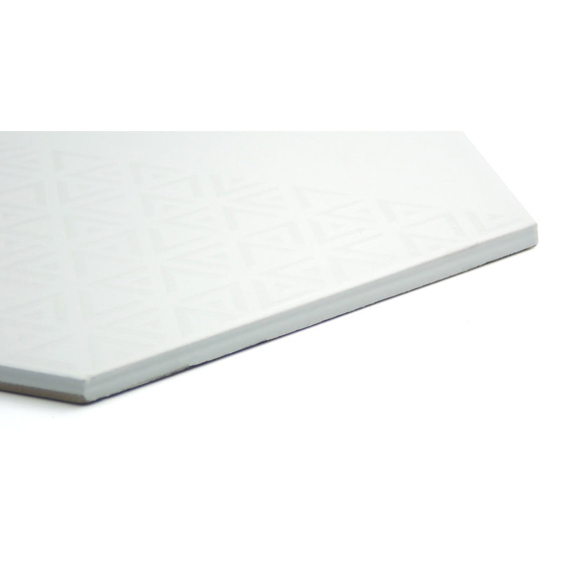 Rhythm Pat White 11 in. x 13 in. Matte Porcelain Floor and Wall Tile (10.75 sq. ft./Case), White 