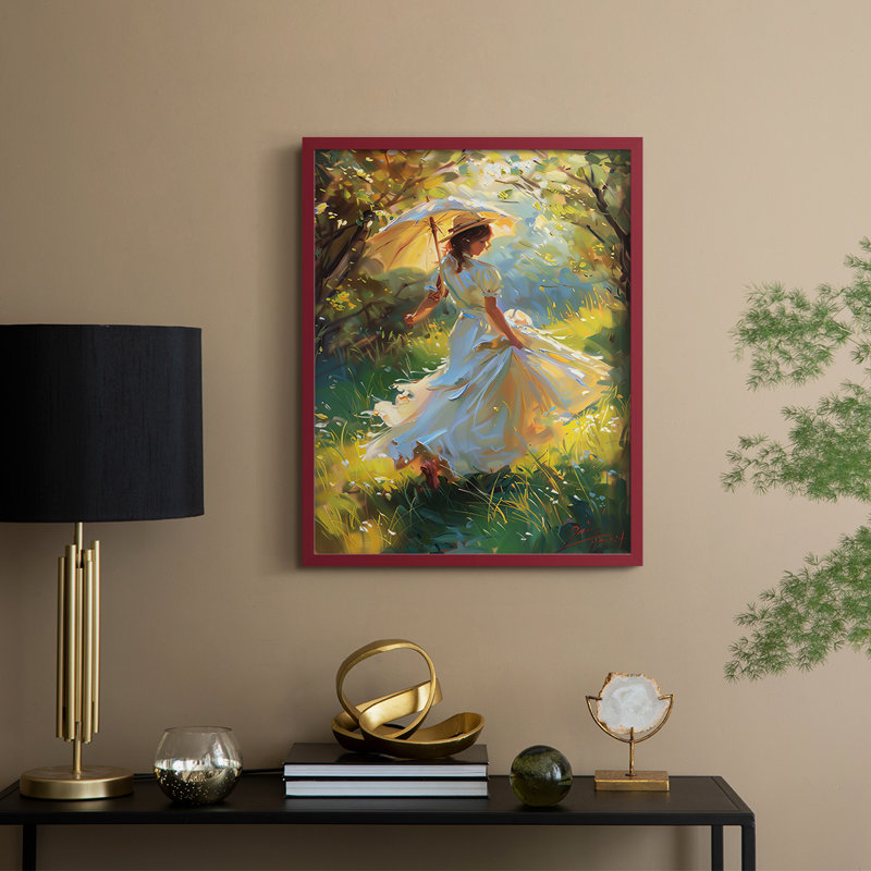 Reproduction encadrée WOMEN Series CMIII - bois massif, Rouge