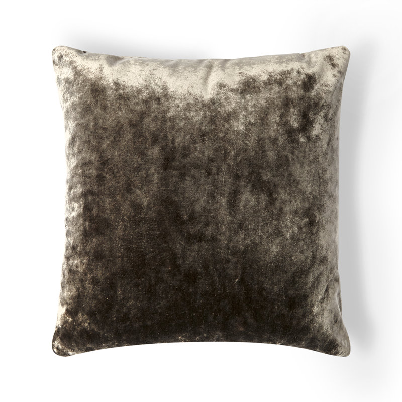 Housse et insert de coussin carré gris anthracite chic, gris