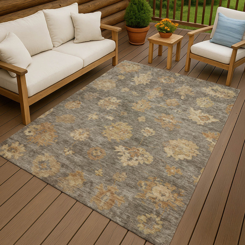 Tapis lavable à la machine intérieur / extérieur ACN2305, Rectangle 9 pi x 12 pi