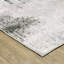 Tapis gris / bleu sarcelle antidérapant Matney-675133041